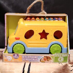 Xylophone School Bus - 9 Piece Shape & Sort, Color & Sounds Educational Toy